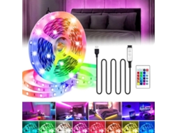 Cordão Led Rgb 5 M 5 V Usb Com Comando Autoadesiva Para Tv E Setup - Lurelia