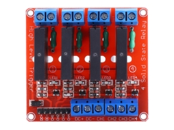 Módulo De Relé De Estado Sólido 4 Canais De Alto Nível Ssrm04 Fornecimento Elétrico 5v Com Indicadores Led