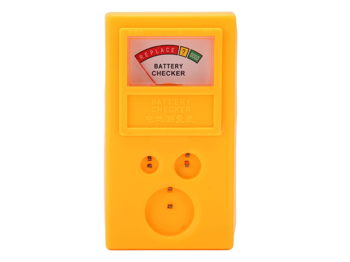 Testador de baterias tipo botão para relógios com 3 slots para medição rápida e precisa.