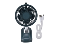 Ventilador colável USB 360° ajuste 3 velocidades fluxo de ar forte mesa mini verde MARCA