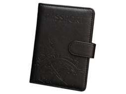 Porta-passaporte Bolsa Para Passaporte Preta Preta