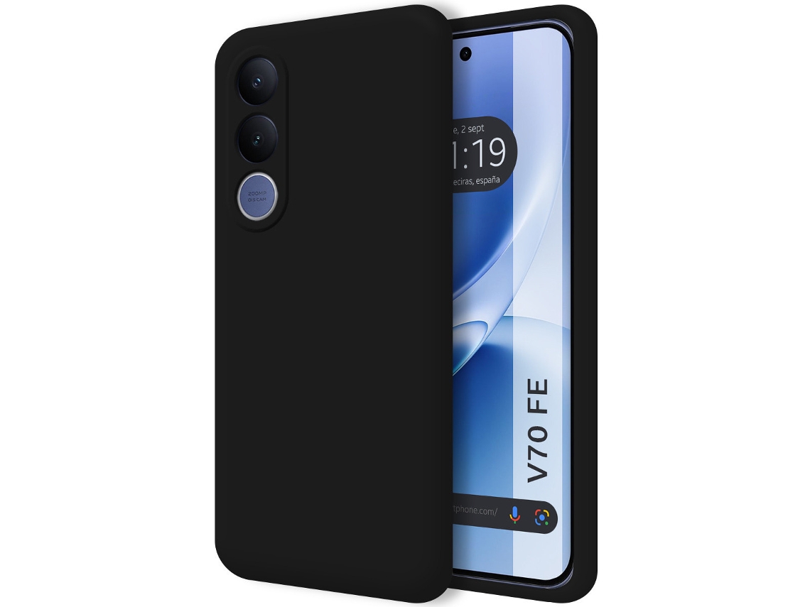 Capa Tumundosmartphone De Silicone Líquido Ultramacia Para Vivo V70 Fe Preta
