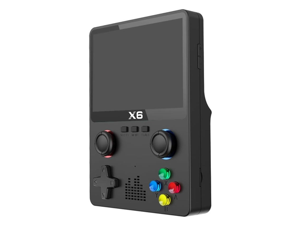 Consola Retro de Jogos Portátil KLACK X6 de 32 Bits com Mais de 10000 Jogos Suporte para 11 Simuladores Expansão Microsd Ecrã de 3 5 Polegadas