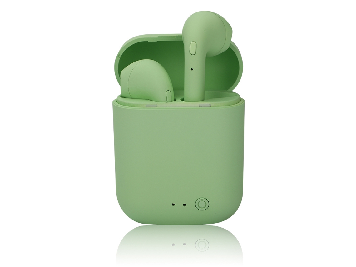 Fones de Ouvido Bluetooth Sem Fio Esportivos Estilo Macaron, Intra auriculares, Bluetooth 5.0 MDUG (verde)