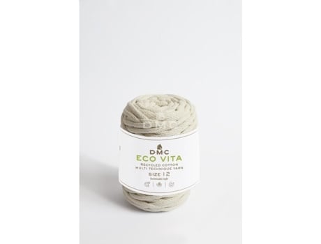 Linha de algodão reciclado DMC Eco Vita, 12 mm, 250 g, branca 031