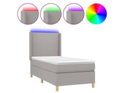 Box Spring Bed, Box Spring Beds Vidaxl Cinzeto Tecido (80 X 200 Cm)