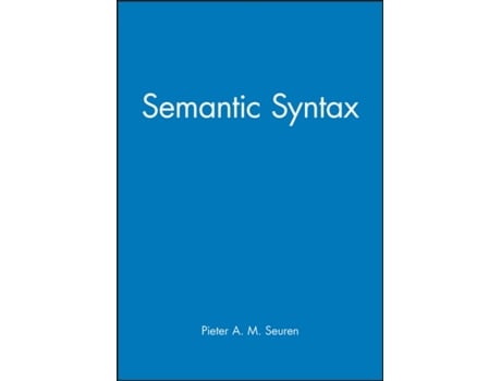 Livro Semantic Syntax Peter A. M. Seuren (Inglês)