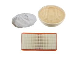 5 peças filtros hepa para karcher ds5500 6000 5600 5800 e 1 conjunto redondo banneton conjunto de cesta de impermeabilização