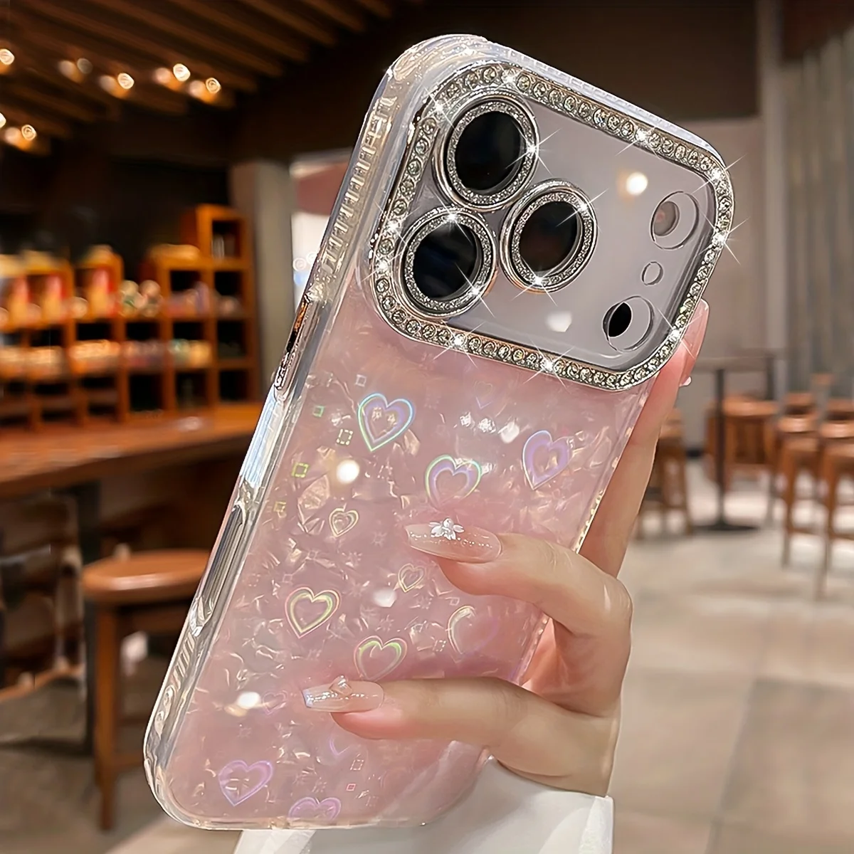 Capa Para Iphone 14 Plus Rosa Com Protetor De Lente Macio