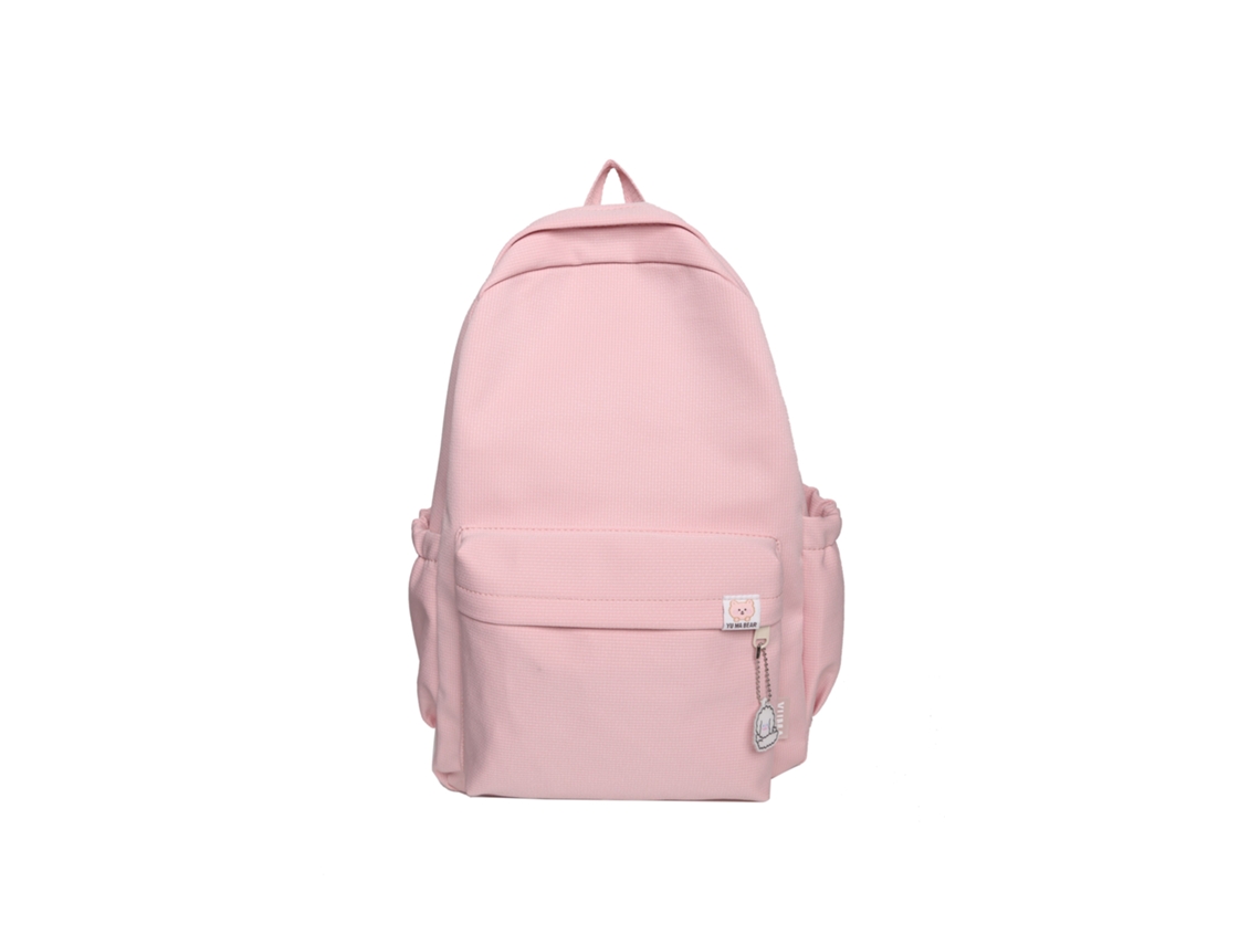 Mochila de Estudante de Grande Capacidade Mochila de Cor Sólida para Rapariga Estação Escolar