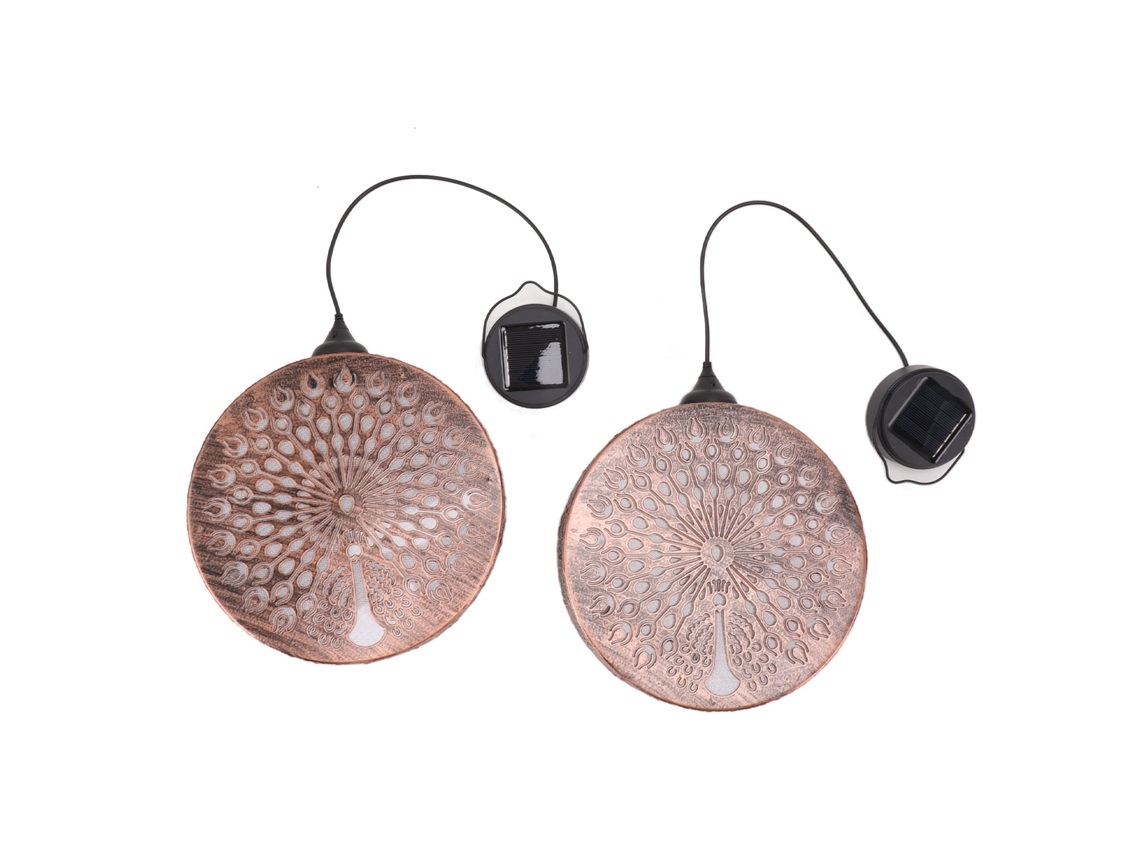 Rebe-2 Pack Lâmpadas Suspensas Solares Para Exterior Com Sombra Decorativa Para Pátio