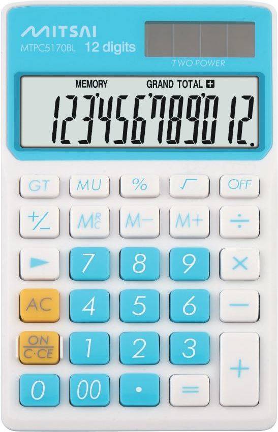Calculadora Básica MITSAI 5170 Azul (12 dígitos)