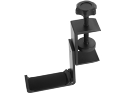 Suporte Para Fones De Ouvido Exceart Em Metal Preto Com Gancho Versátil E Design Dobrável, Suporte De Mesa Para