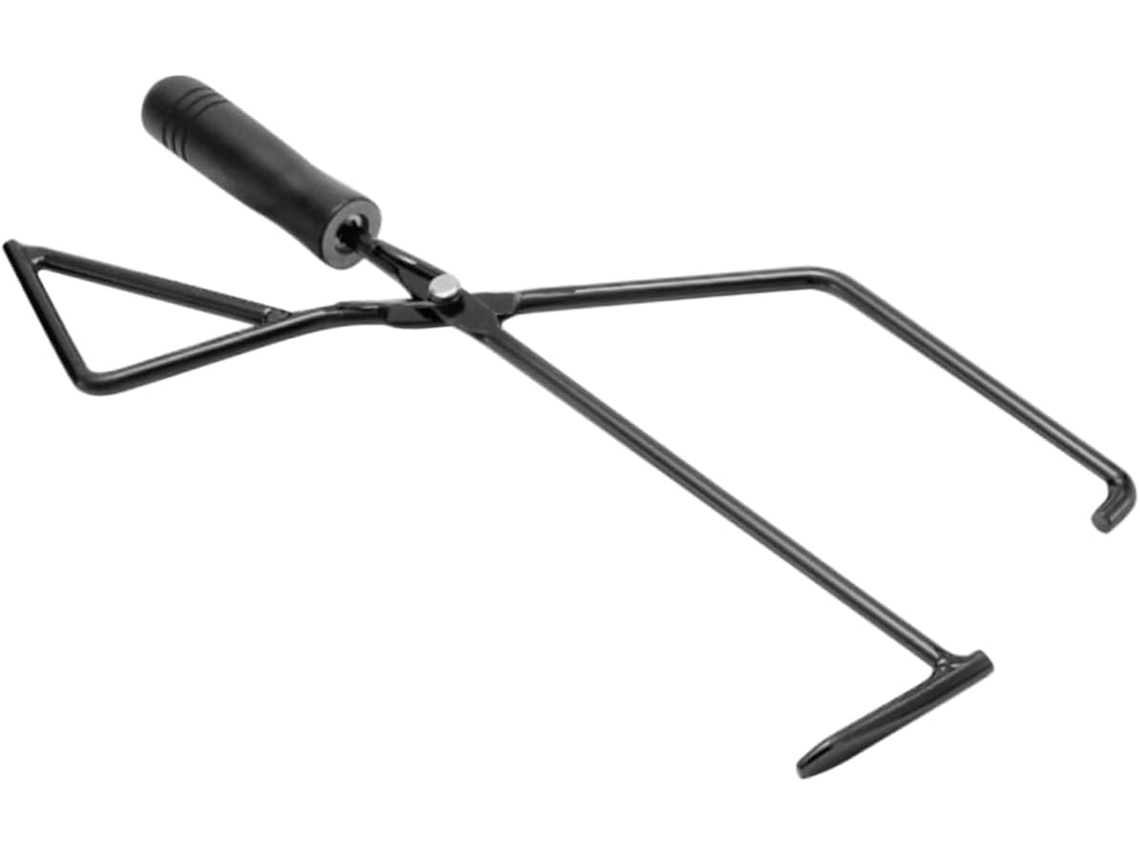 Pinça Metálica Toyandona Para Lenha, Ideal Para Lareiras Externas, Com Cabo Para Camping E Churrascos