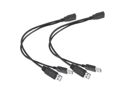 Cabo De Extensão Usb 3.0 Para Disco Rígido, Cabo De Dados Usb Macho Para Fêmea, Conector Duplo Macho Para Alimentação Reforçada, Preto Gokoco