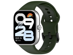 Bracelete para Redmi Watch Move Silicone Macio com Fivela de Aço Preta Verde XIAOMOYU