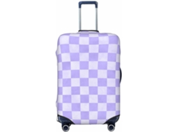 Capa Protetora Novastar para Malas com Estampa Xadrez Lilás 53 cm S/MARCA