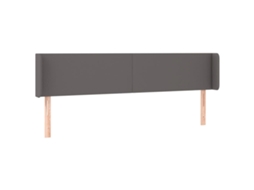 Headboard, Headboards Vidaxl Cinzeto Couro Artificial (203 X 16 X 78/88 Cm)