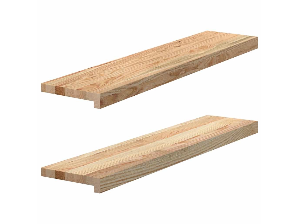 Vidaxl Soleiras Da Janela 2 Pcs 90x20x2 Cm Carvalho Maciço Não Tratado