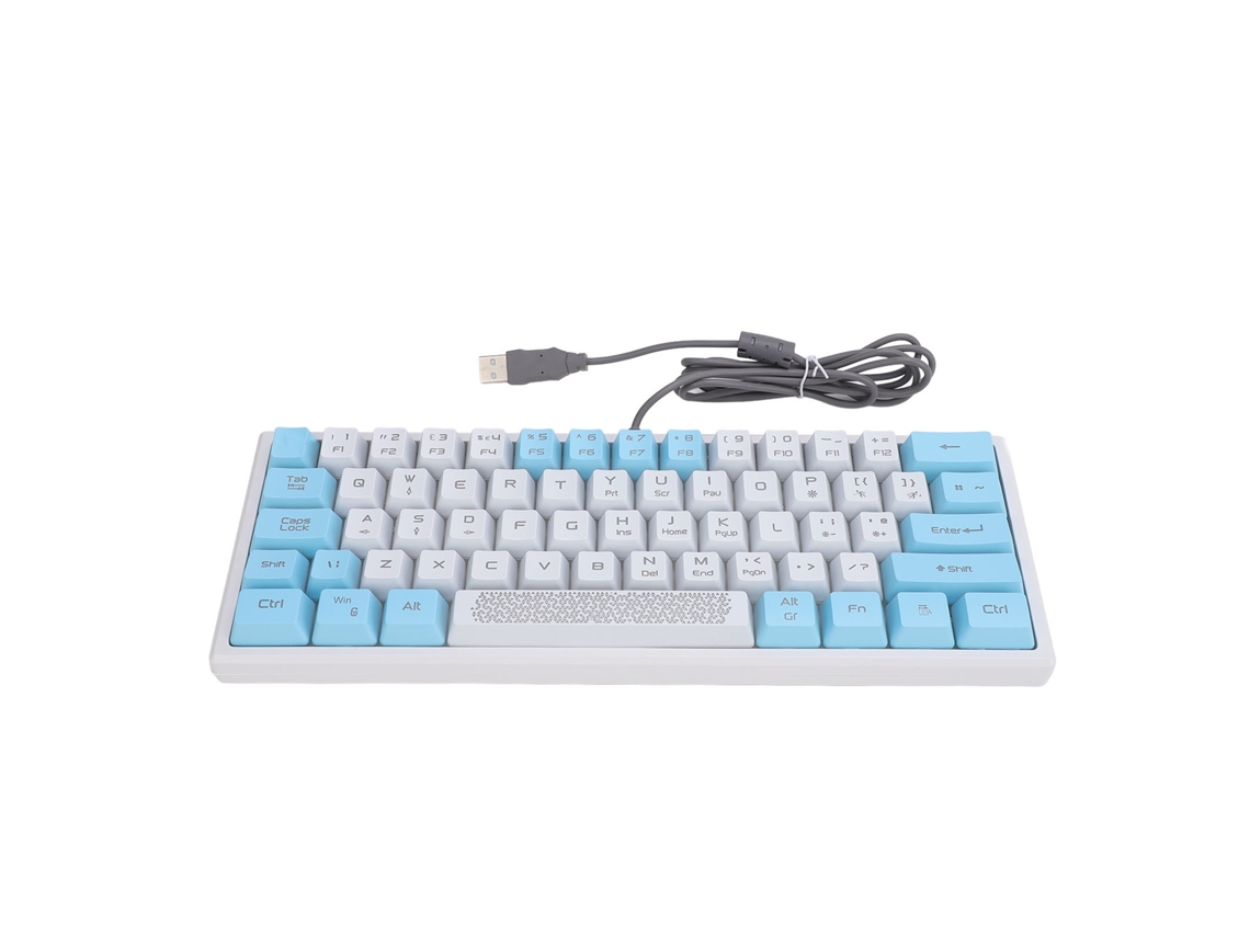 Teclado mecânico RGB para jogos, 62 teclas, resposta rápida, para casa e escritório.