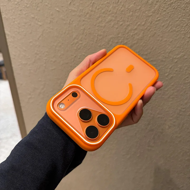 Capa Protetora Fosca Semitransparente À Prova De Choque Para Iphone 11 (laranja)