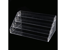 Organizador de cosméticos de 4 níveis para esmaltes e batons, suporte de maquiagem em plástico