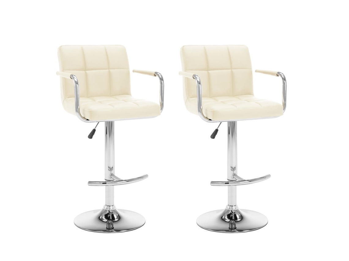 Bar Stool, Bar Stools Vidaxl Creme Couro Artificial (n/a)