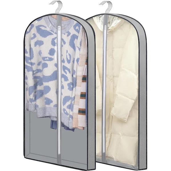 Conjunto De 2 Sacos Para Guardar Roupas, 100cm, Resistentes À Umidade, Para Jaquetas, Casacos, Suéteres E Camisas. Para Pendurar Roupas
