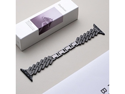 Bracelete para Apple Watch 42/41/40/38mm aço inoxidável magnético com malha dourada XIAOMOYU