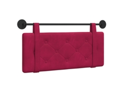Vidaxl Cabeceira Suspensa Vinho Vermelho 110 X 55 X 5 Cm Veludo