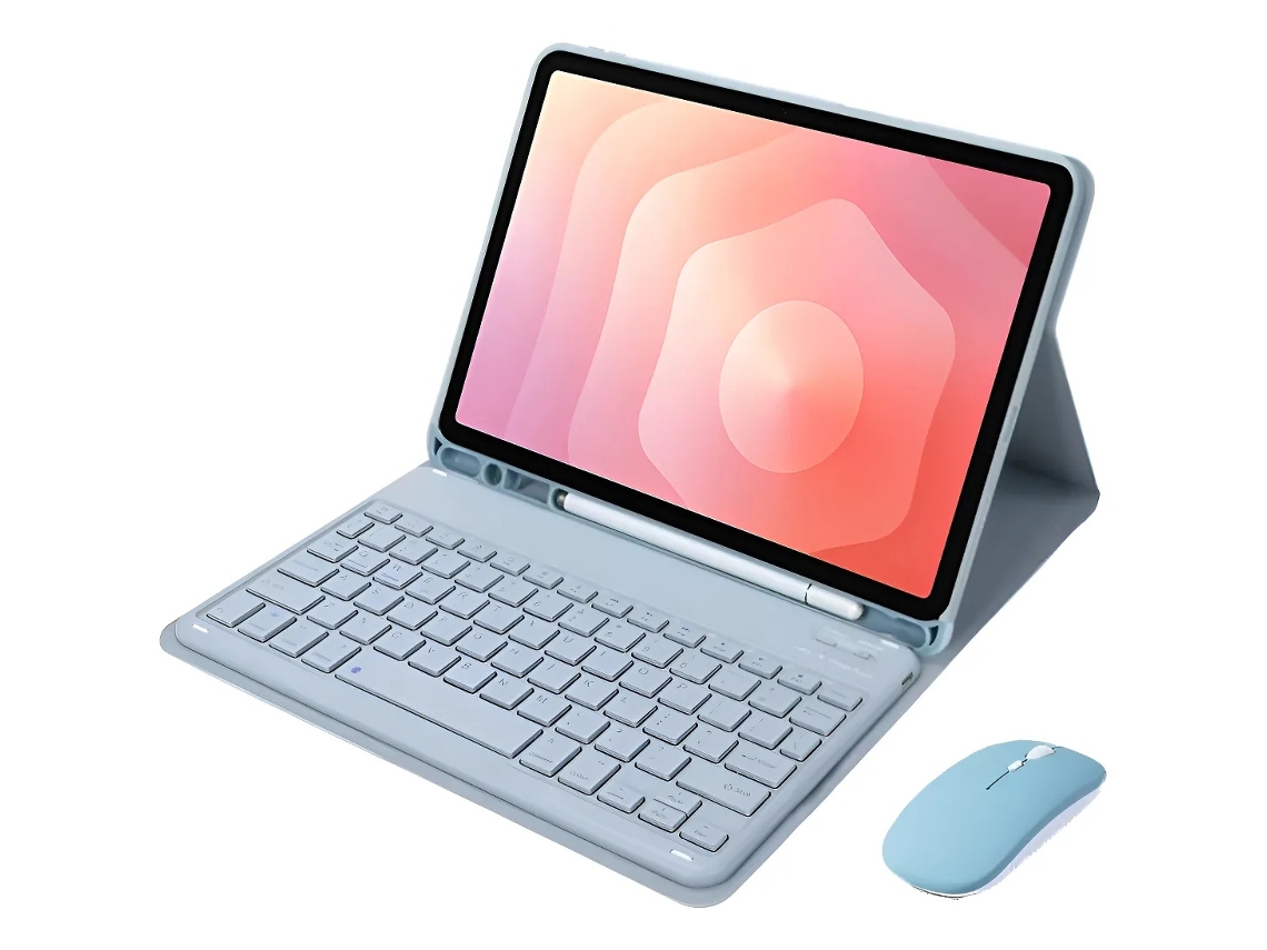 Conjunto De Teclado E Rato Sem Fios Bluetooth Para Computador E Tablet Elysve