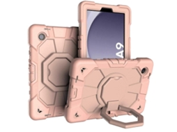 Capa Para Tablet Compatível Com Samsung Galaxy Tab A9 Com Suporte E Alça De Mão, Feita De Pc E Silicone.