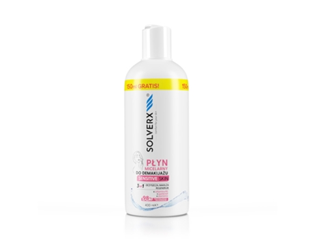 Pele Sensível Para Mulheres Solução Micelar 3 Em 1, 400ml Solverx