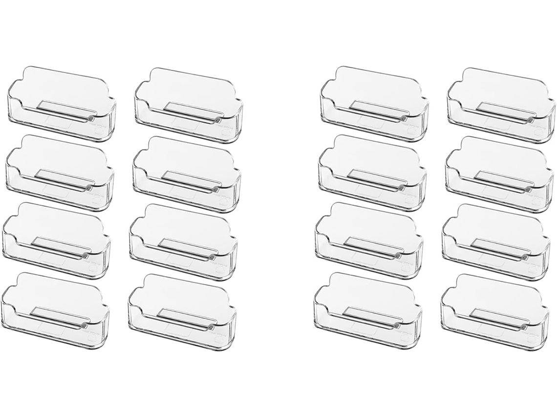 Conjunto de 16 Porta cartões de Visita para Escritório, Suporte em Acrílico Transparente. SFUSHOS