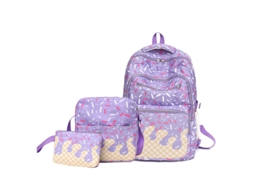 Mochila De Cachorrinho Com Renda E Grande Capacidade, Impermeável, Adequada Para Uso Diário De Estudantes Tamanho S Rosa