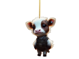 Laxiscreed Enfeite De Natal Com Vaca Highland Cow Em Acrílico Para Decoração Natalícia Criativa