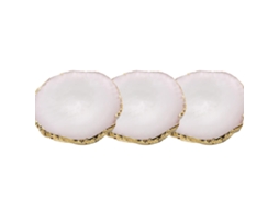Paletas De Arte Do Prego Paleta De Mistura De Unhas Placa De Mistura De Cor Polonês Borda Dourada Resina Prego Titular-Branco ZMDECQNA 3 Un