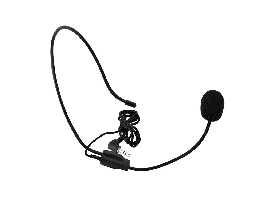 Mini Fone De Ouvido Com Fio De 3,5 Mm Montado Na Cabeça Microfone Condensador Para Alto-falante Amplificador De Voz*
