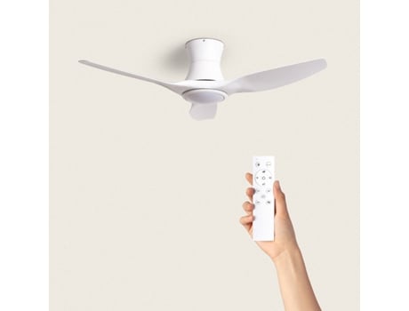 Ventilador de Teto Silencioso Branco Salamina 132Cm Motor Dc Controle Remoto com Luz Wifi: Não TECHBREY