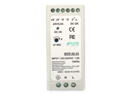 Fonte de Alimentação Din Rail 60W 24V DC com Proteção | S/MARCA
