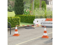 Vidaxl Barras Retráteis Para Cones Sinalização 10 Pcs 116-197 Cm Abs