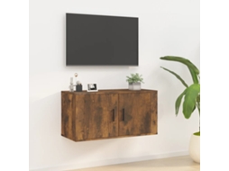 Vidaxl Móvel De Tv De Parede 80x34,5x40 Cm Carvalho Fumado