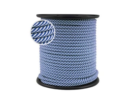 Corda Helicoidal Branca E Azul 18 Mm X 100 M Gibalto