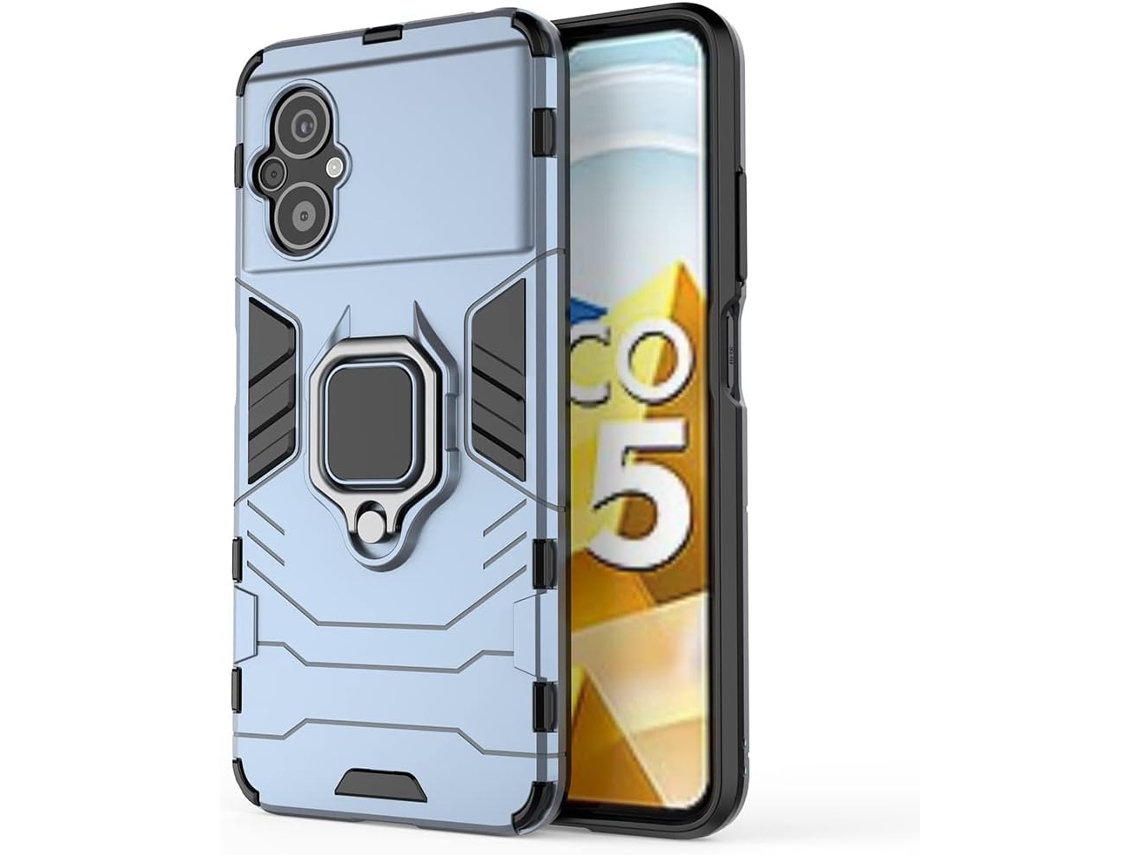 Capa Robusta Proteção Camada para Xiaomi Xiaomi Poco M5/Poco M4 5G HONGWE. Anti-Choque Azul