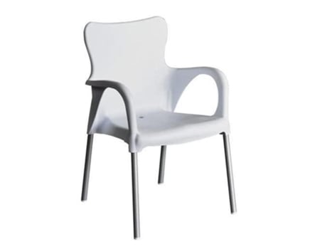 Sillon resina aluminio blanco 8306al/1
