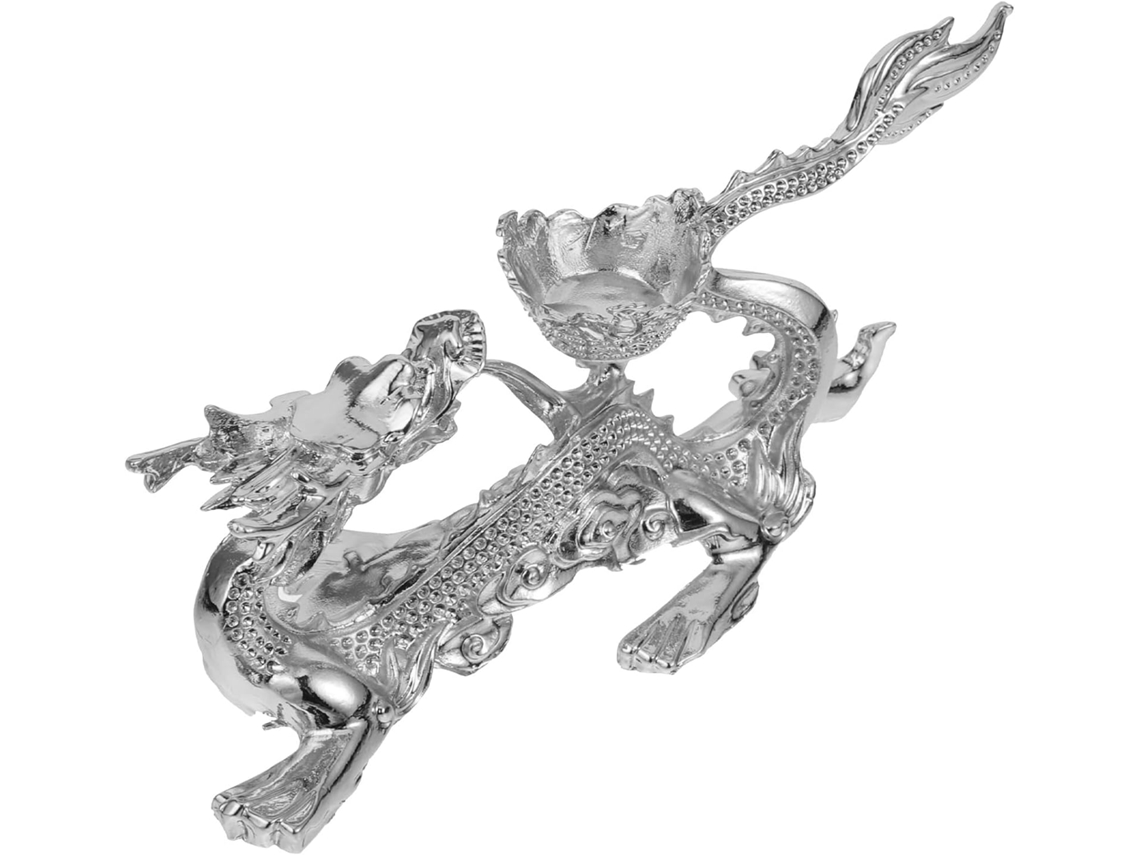Suporte Decorativo Para Esfera De Cristal, Estatueta De Dragão Prateado Para Mesa, Base Multifuncional Para Exibir A
