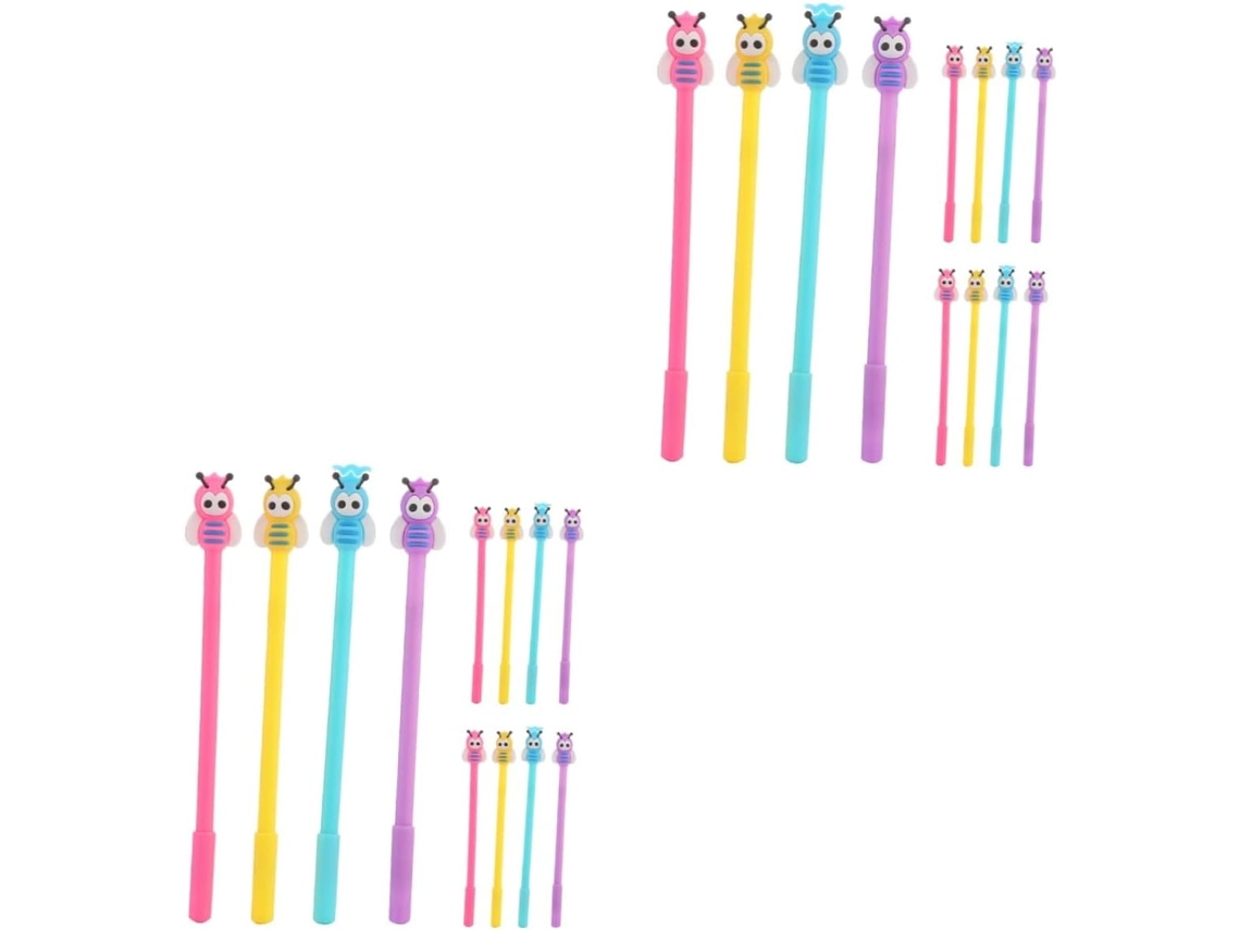 Conjunto De 24 Canetas Em Gel Com Formato Abelha, Perfeitas Para