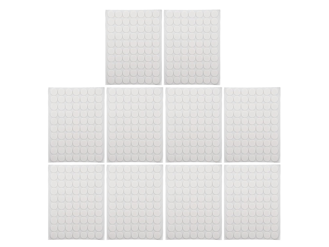 700 Pontos Adesivos Transparentes de 20mm, Redondos, Dupla Face Autoadesiva, Dupla Face Cola Forte, para