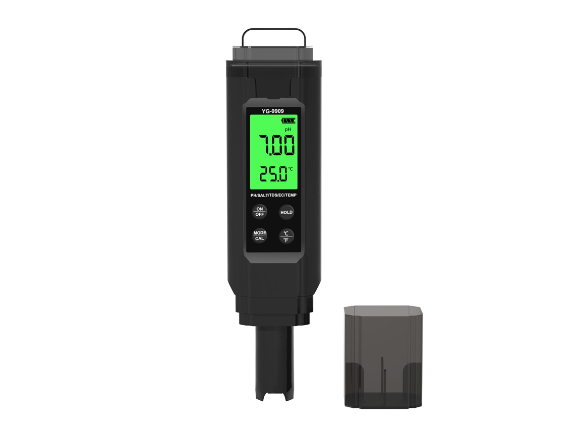 Testador de Qualidade da Água 5 em 1 pH Salinidade TDS Ce Temperatura para Aquário Piscina