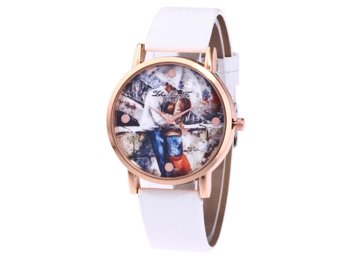 Relojes De Pareja Casual Simples Y Modernos Para Amantes Pulsera Blanca